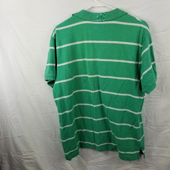 Disney Polo Green and White Stripes sz Large - Picture 4 of 4